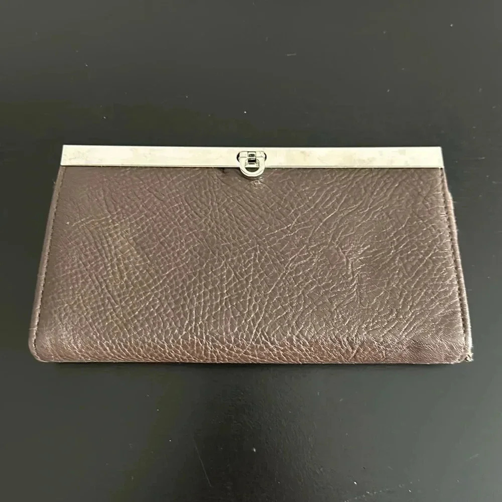Brown Faux Leather Wallet‎